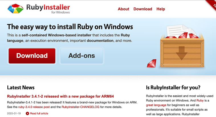 Ruby Installer