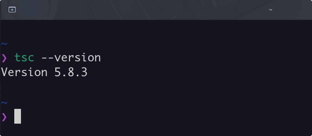 TypeScript Check Version for Linux